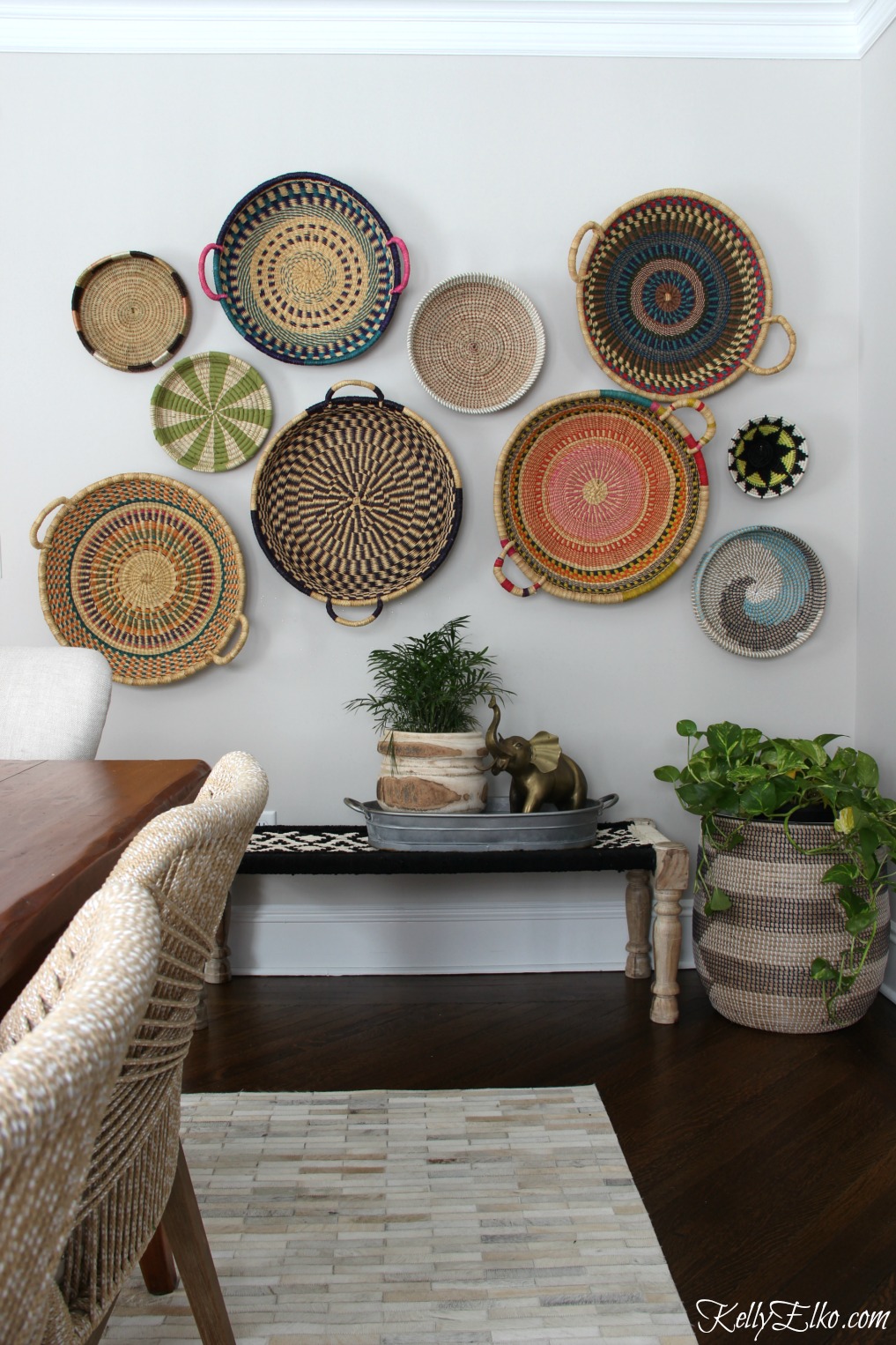 Colorful Basket Gallery Wall