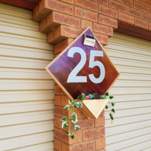 DIY House Number With Flower Box and Light