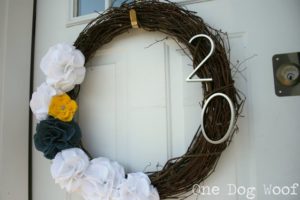 House Number Door Wreath