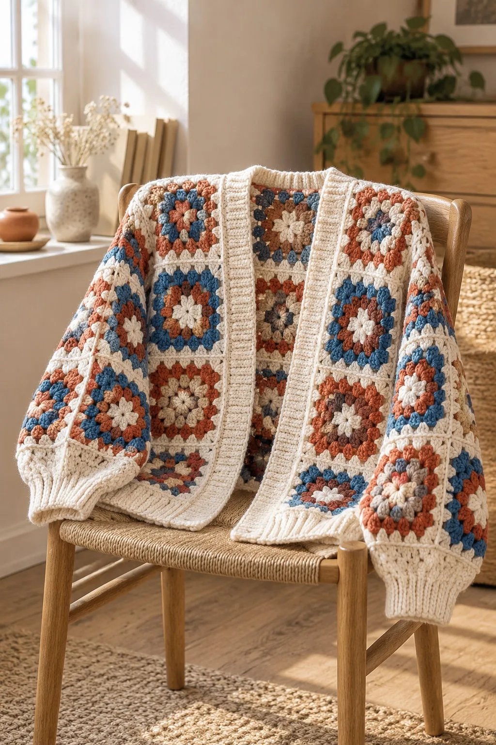 Granny Square Cardigan, crochet pattern