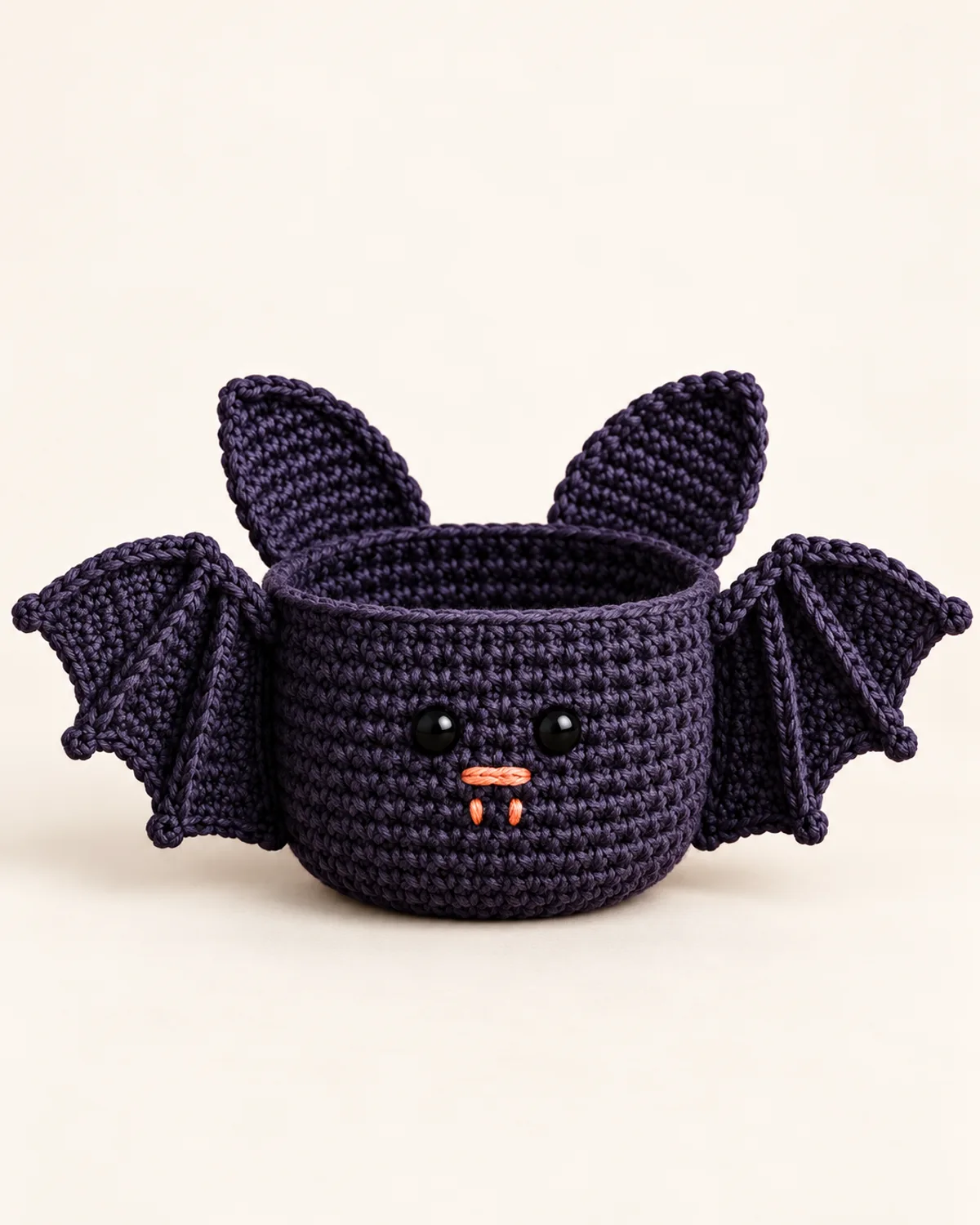 Spooky Bat Basket, crochet pattern