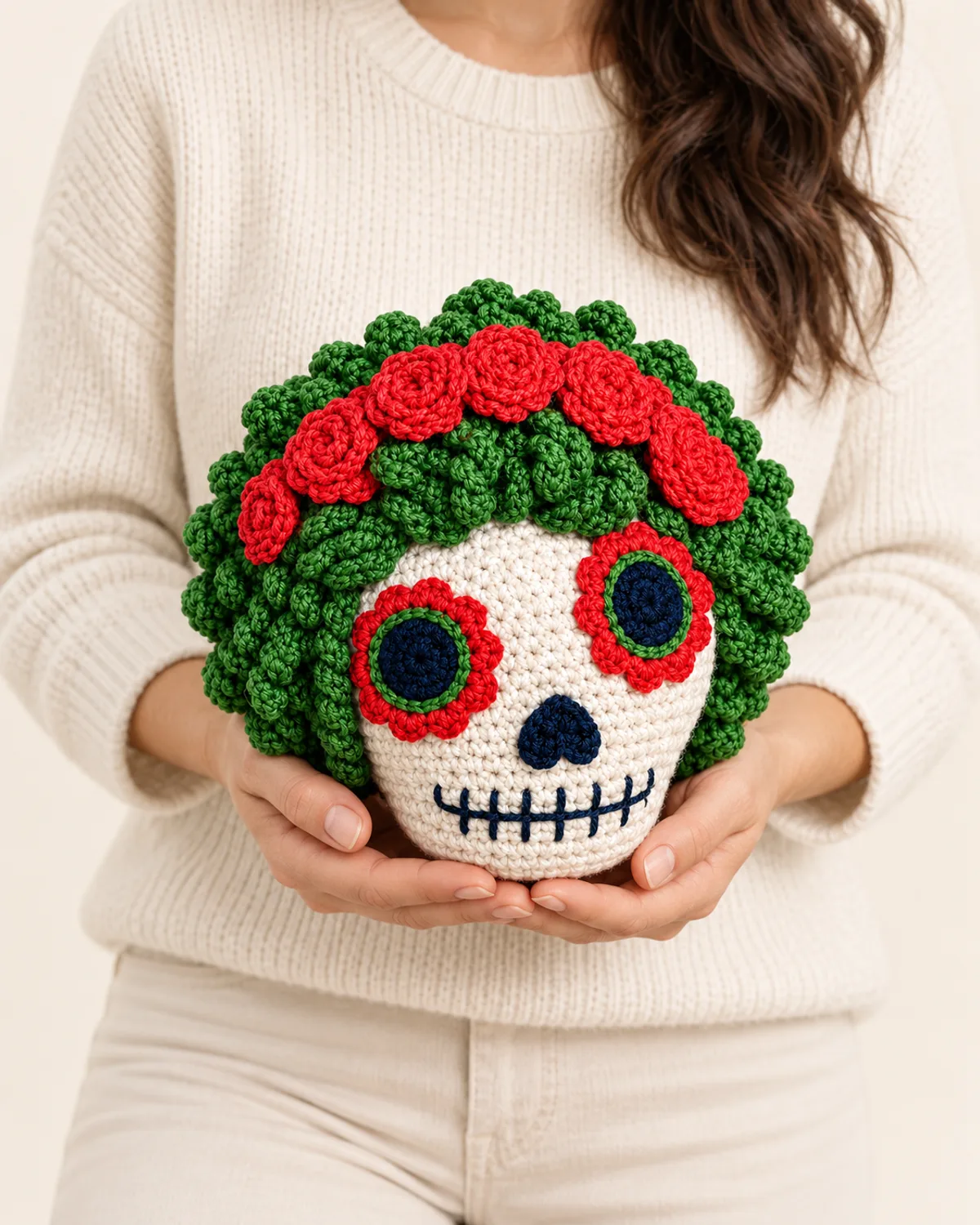 La Catrina Skull, front three-quarter view in use