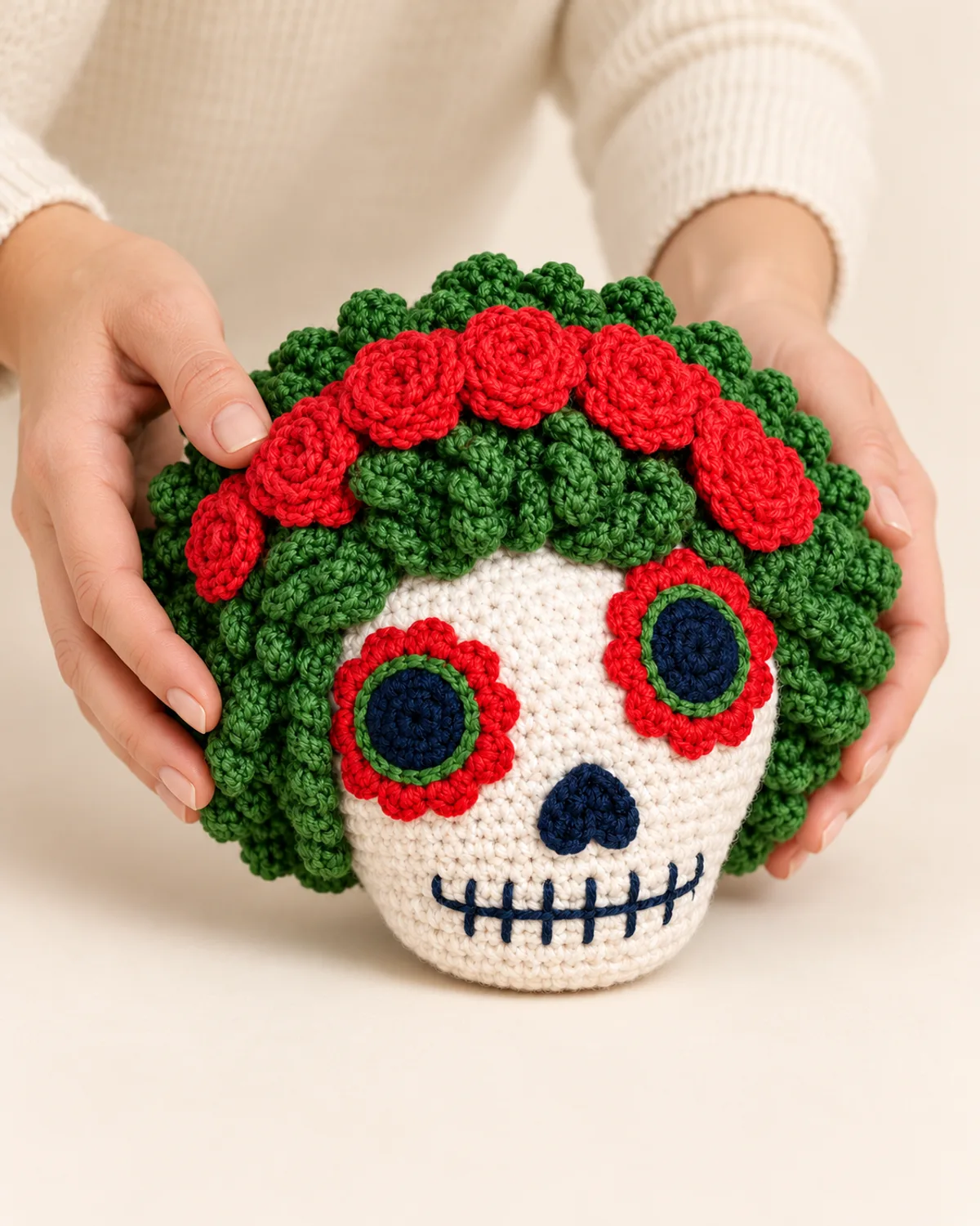 La Catrina Skull, alternate view in use
