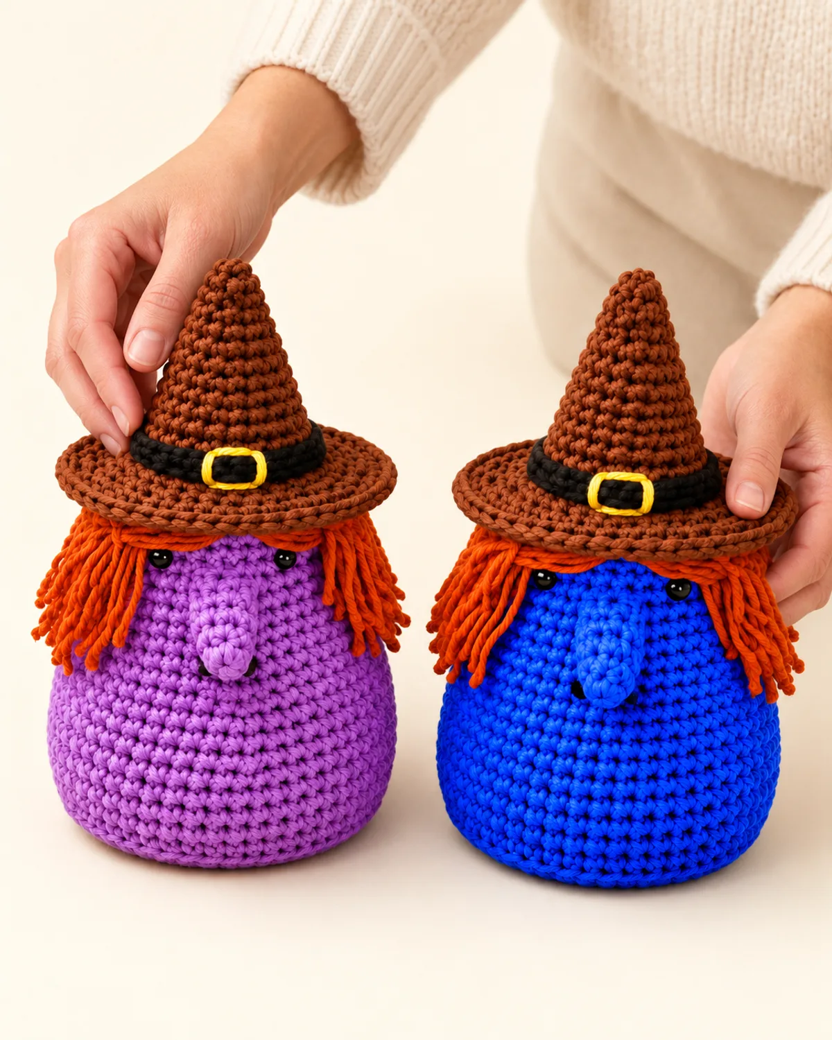 Halloween Witch Basket, alternate view in use