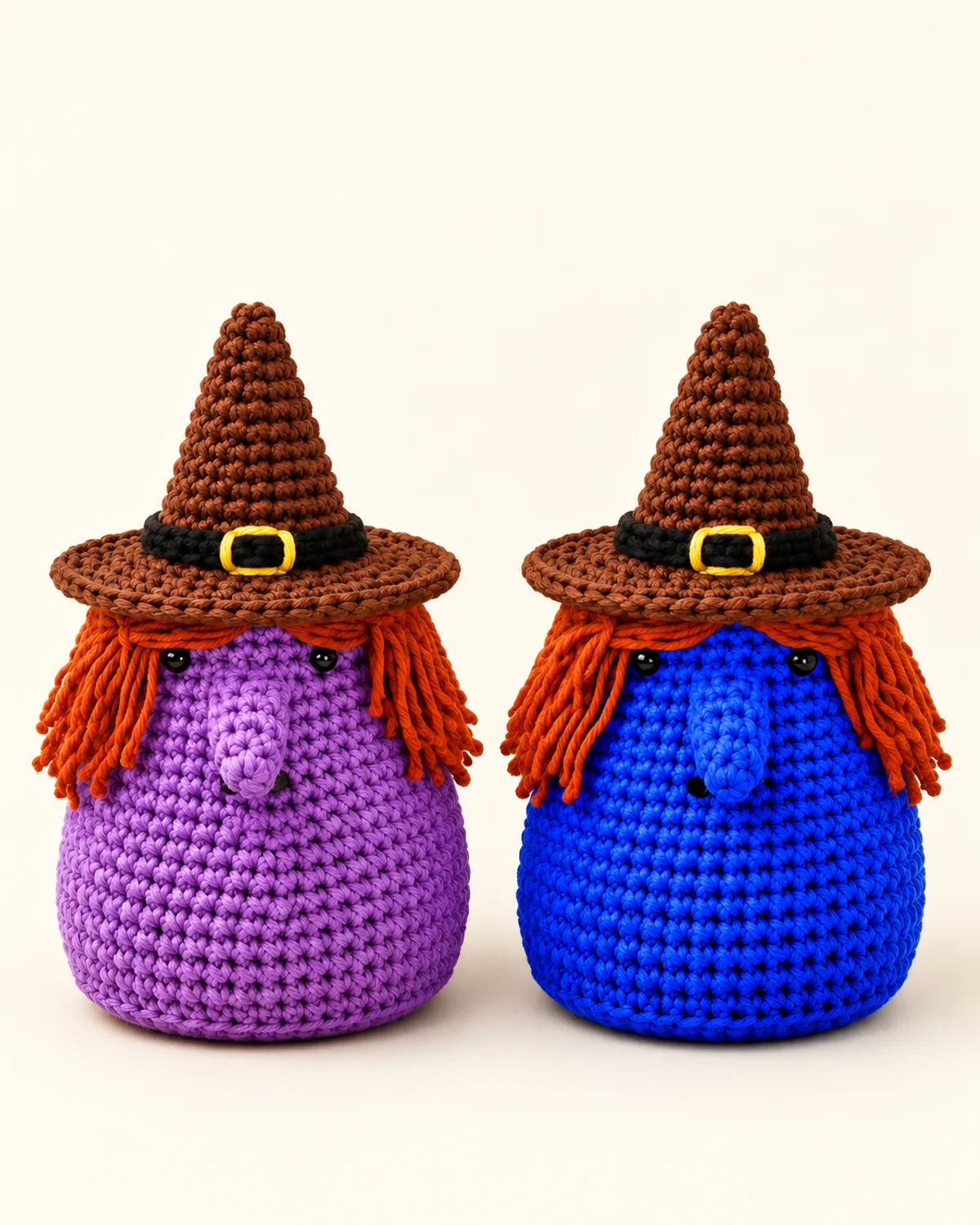 Halloween Witch Basket, finished product on a warm off-white background