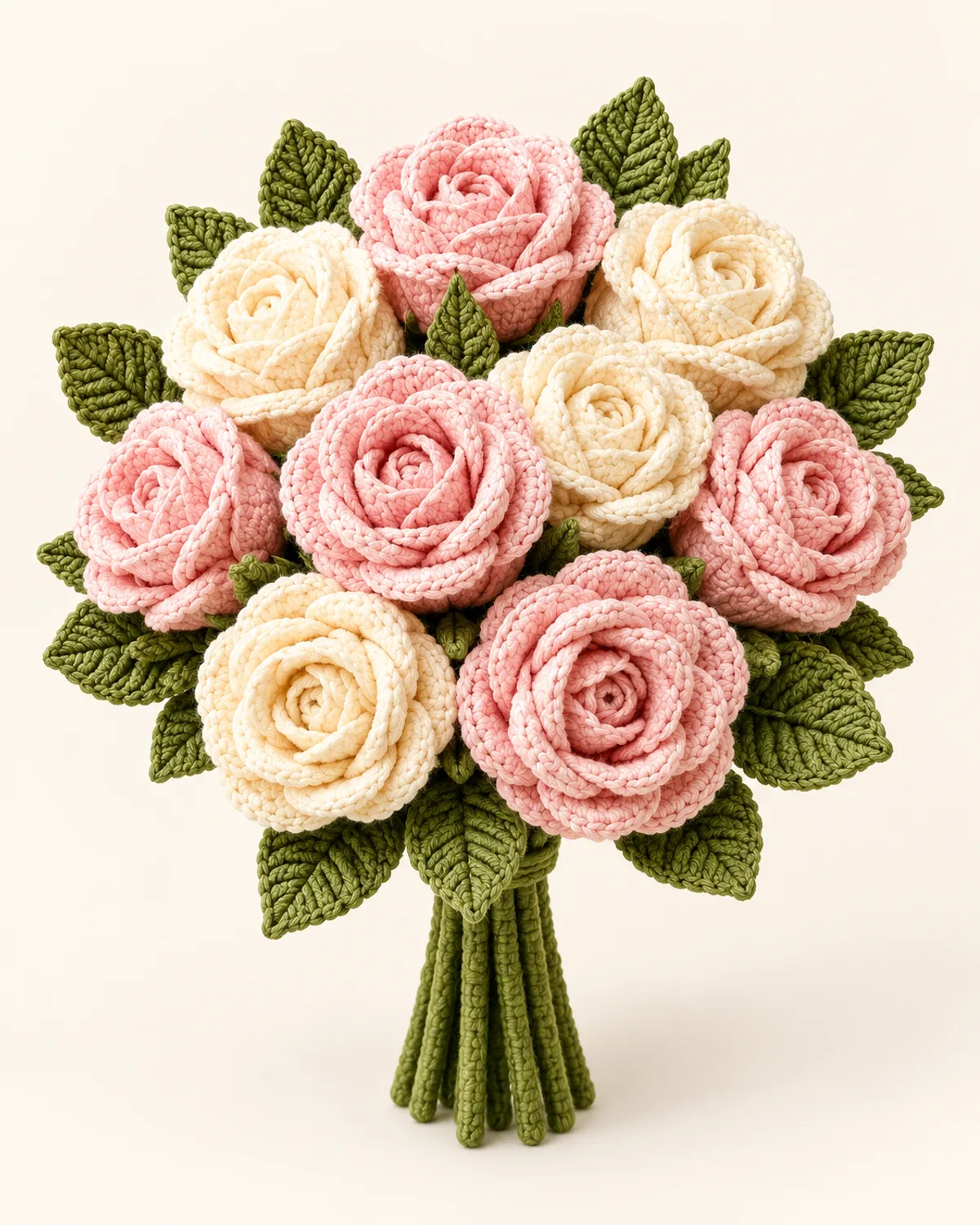 Rose Bouquet, finished product on a warm off-white background