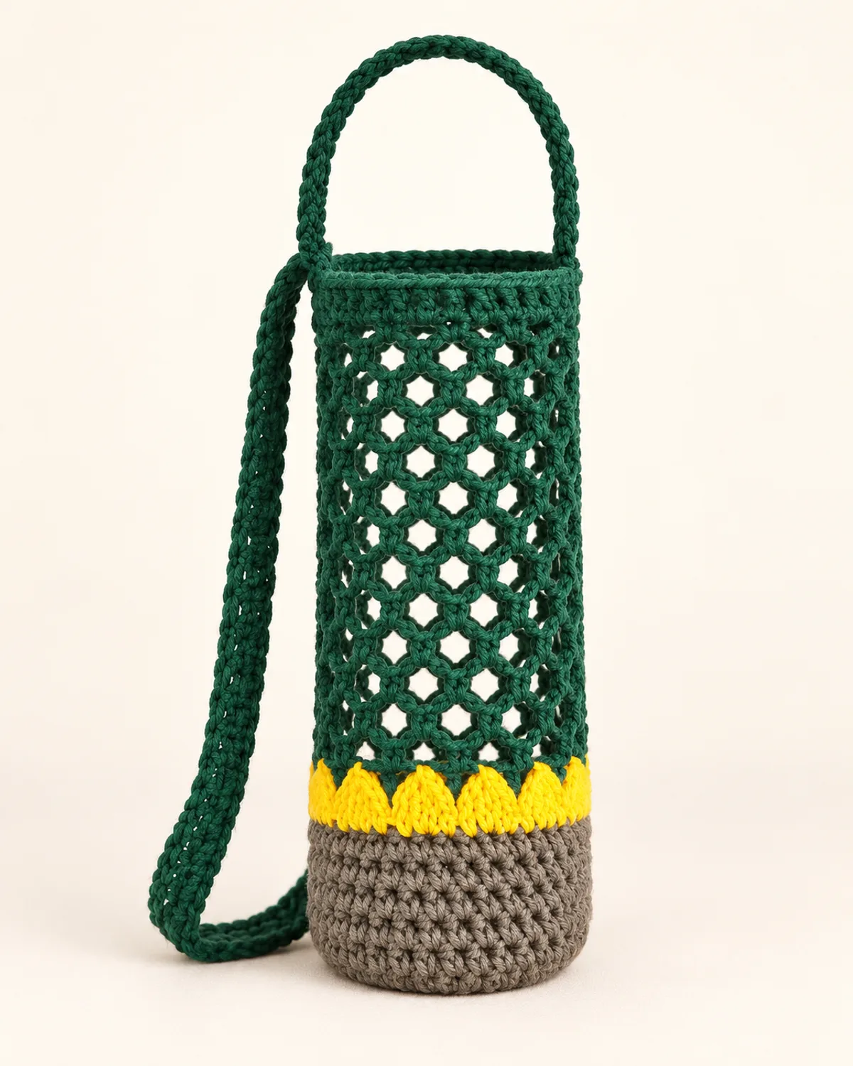Bottle Holder, finished product on a warm off-white background