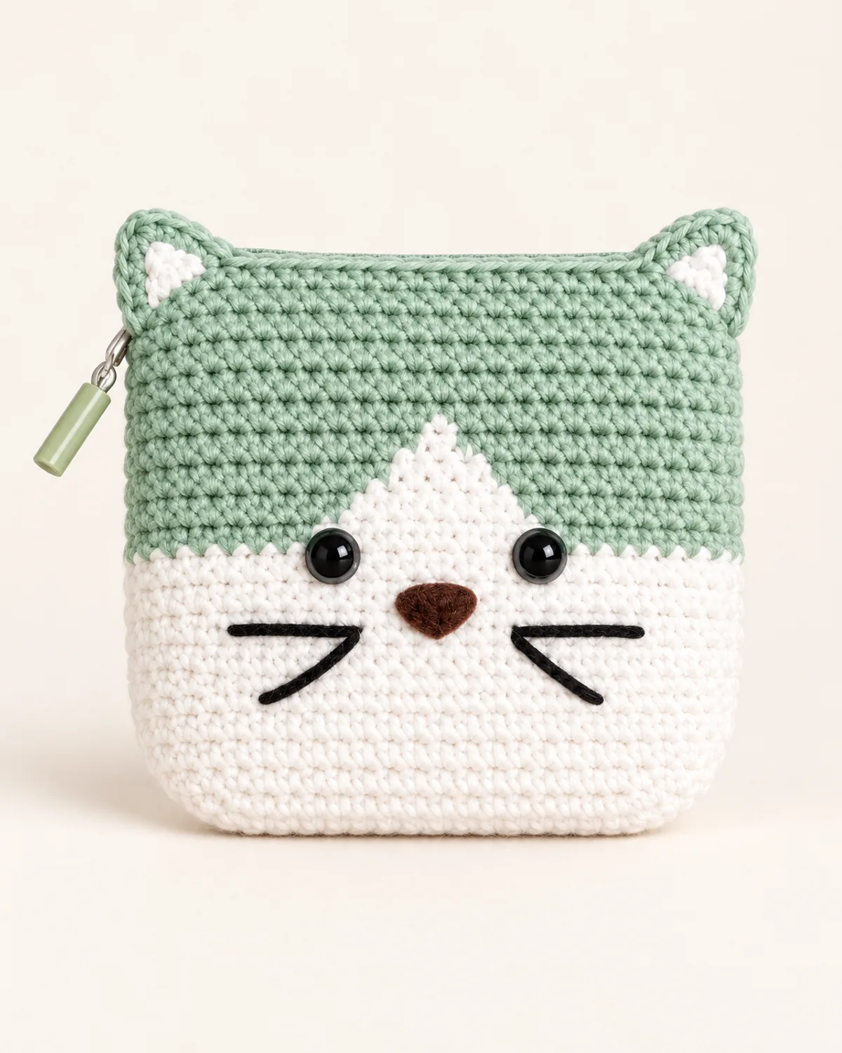 Cat Pouch Bag, crochet pattern
