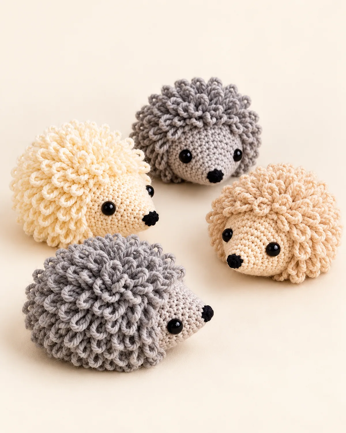 Loop Stitch Hedgehog, crochet pattern