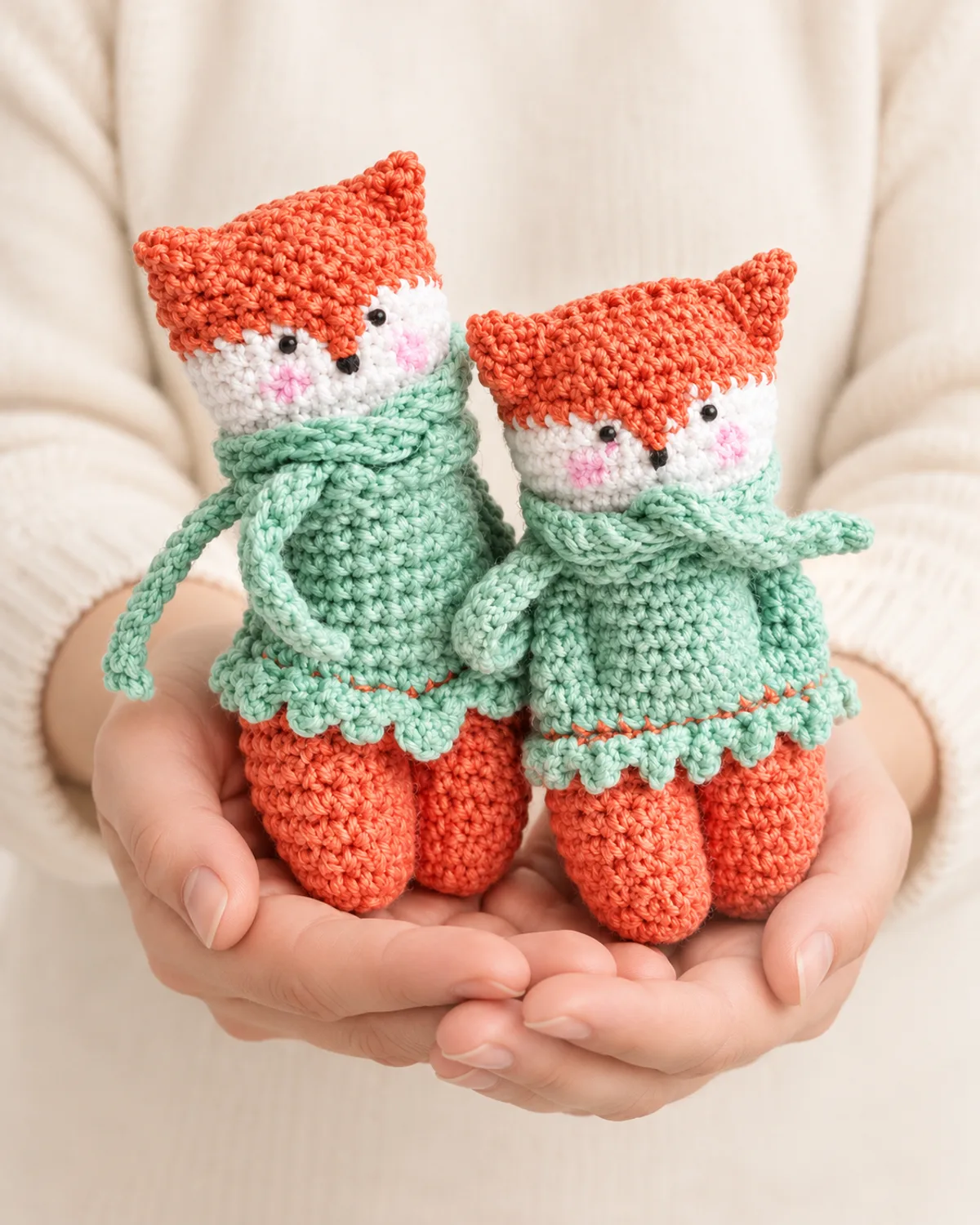 Woodland Fox Toys, side three-quarter view in use
