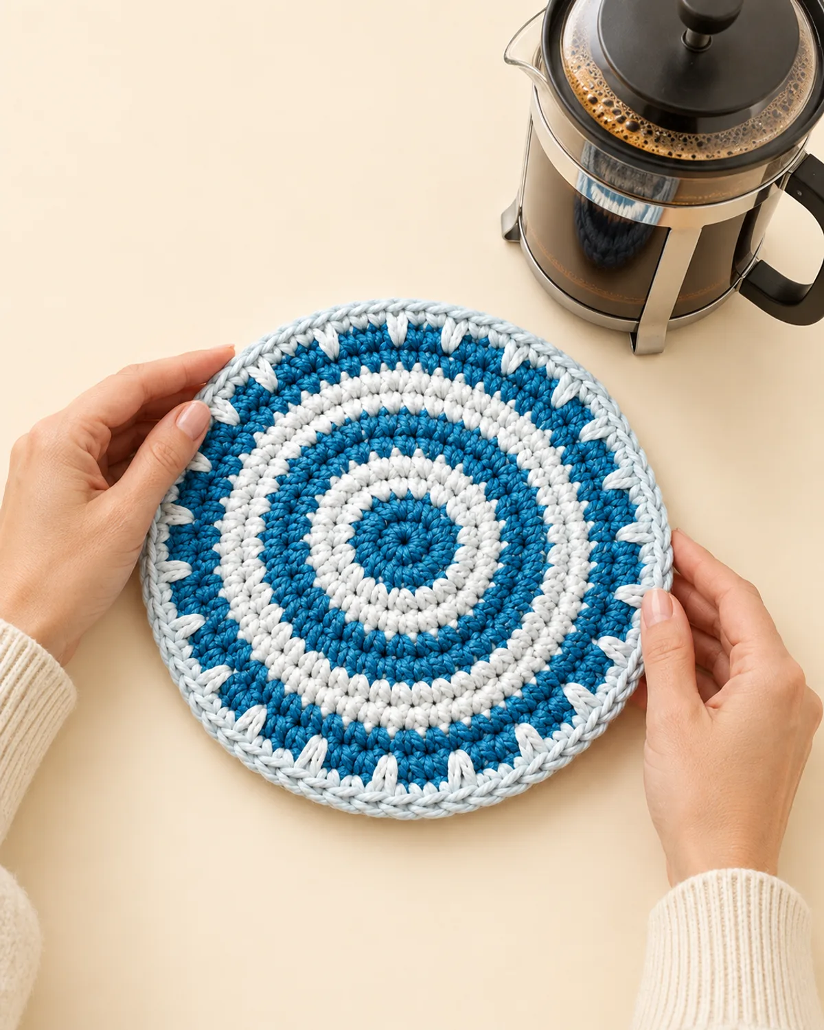 Bodum Coffee Pot Trivet, alternate view in use