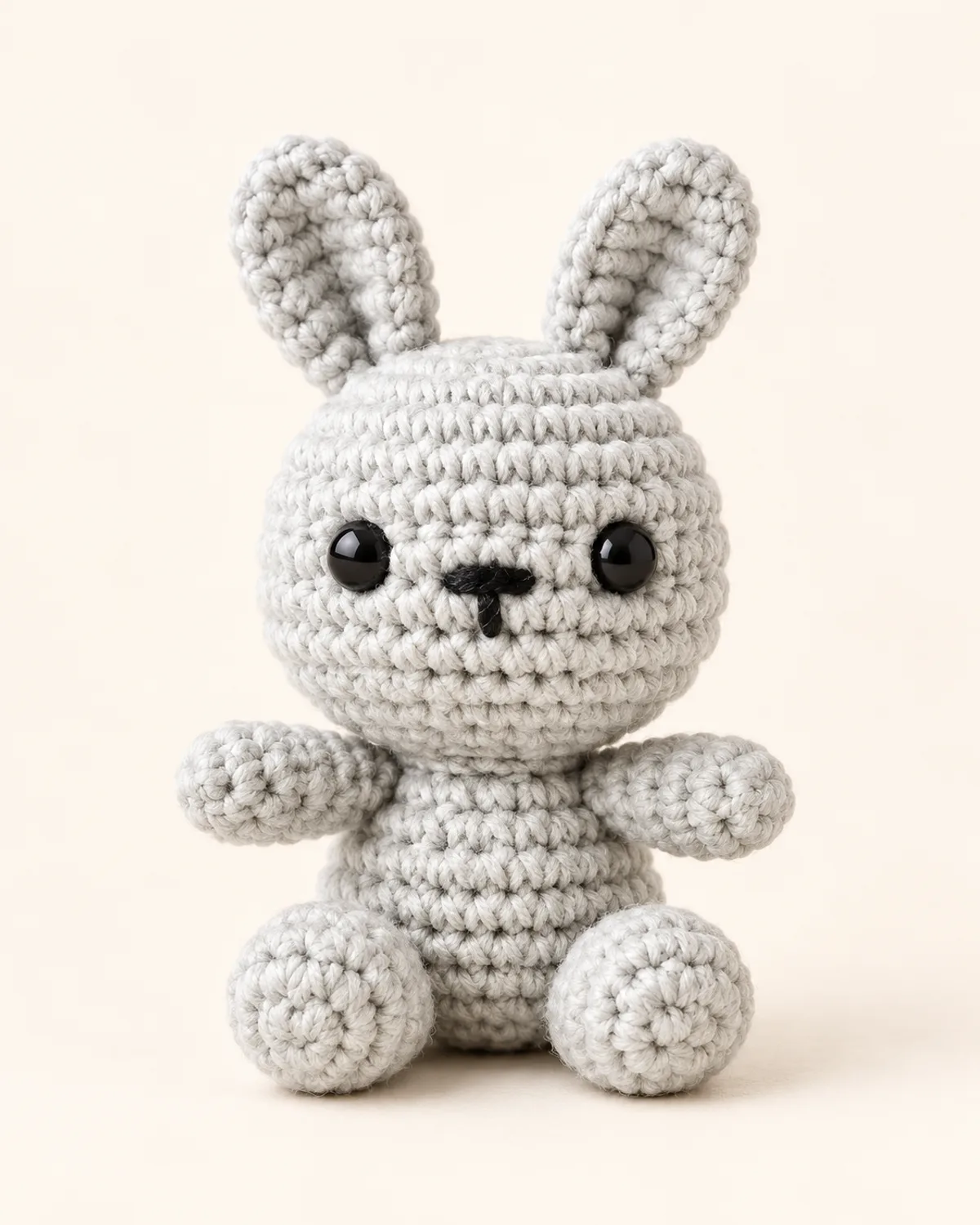 Easter Bunny, finished product on a warm off-white background