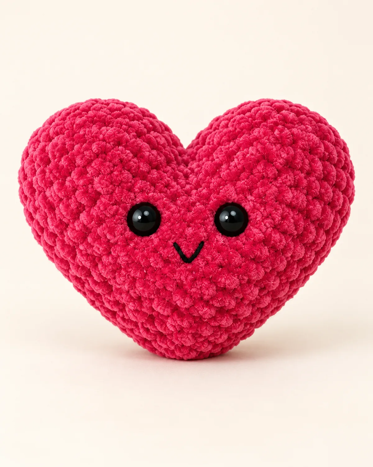 Smiling Heart, finished product on a warm off-white background