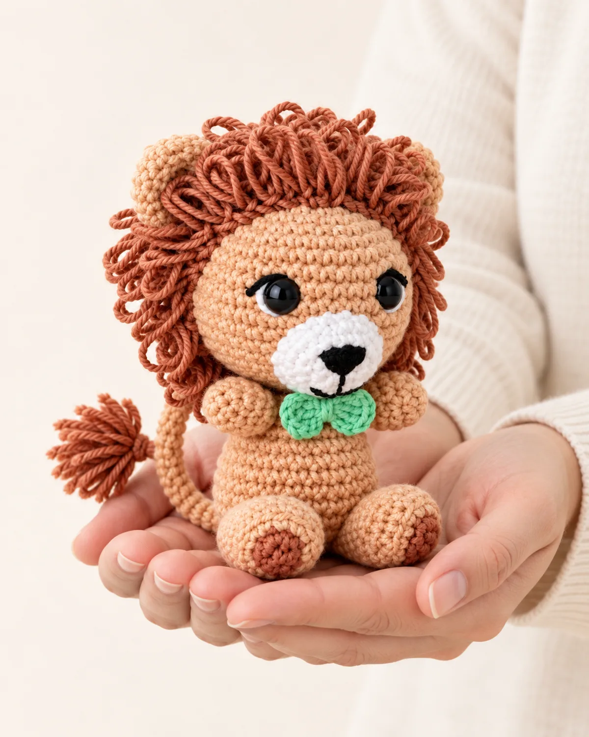 Lion with Bow Tie, side three-quarter view in use