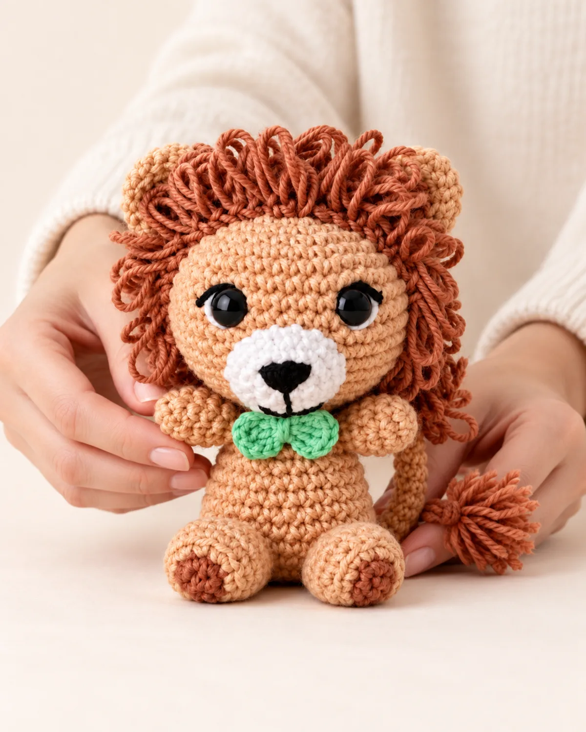Lion with Bow Tie, alternate view in use