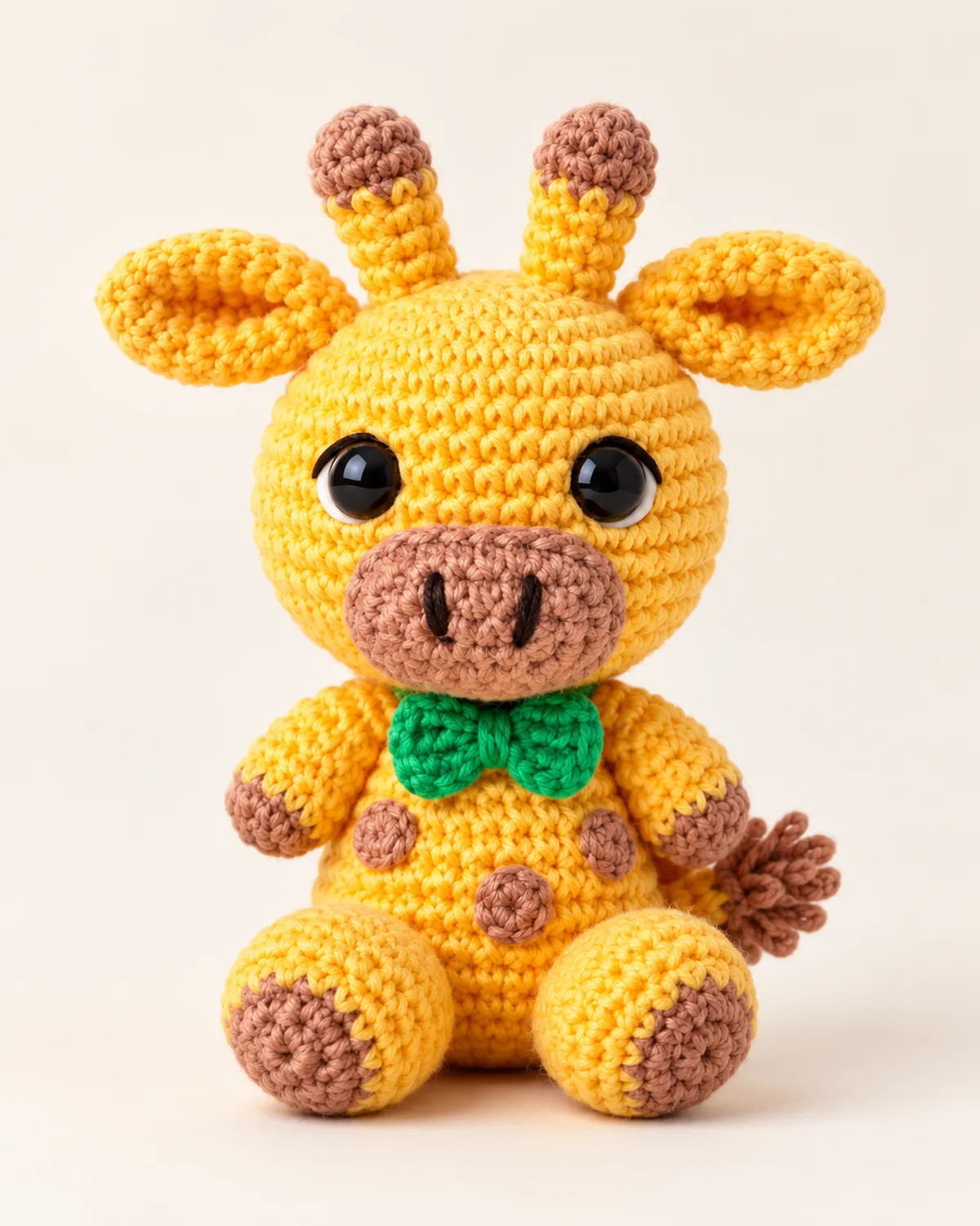 Giraffe, finished product on a warm off-white background