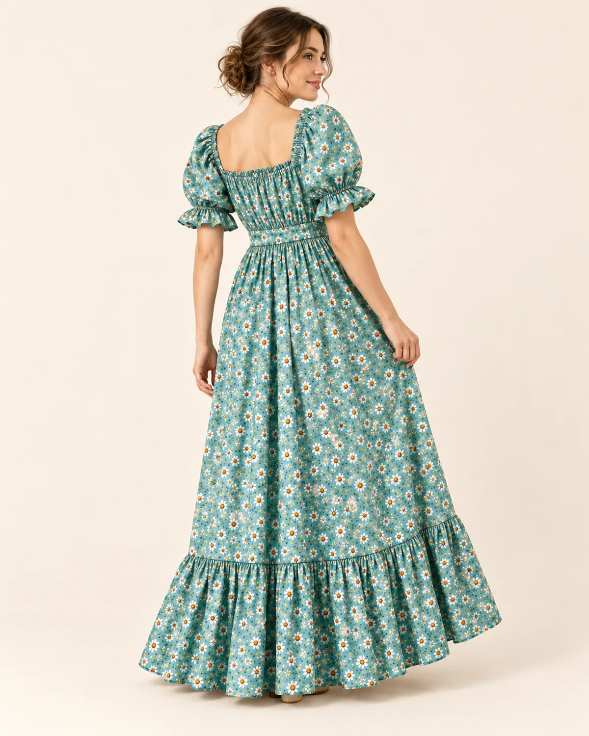 Summer Ruffle Maxi Dress, alternate view in use