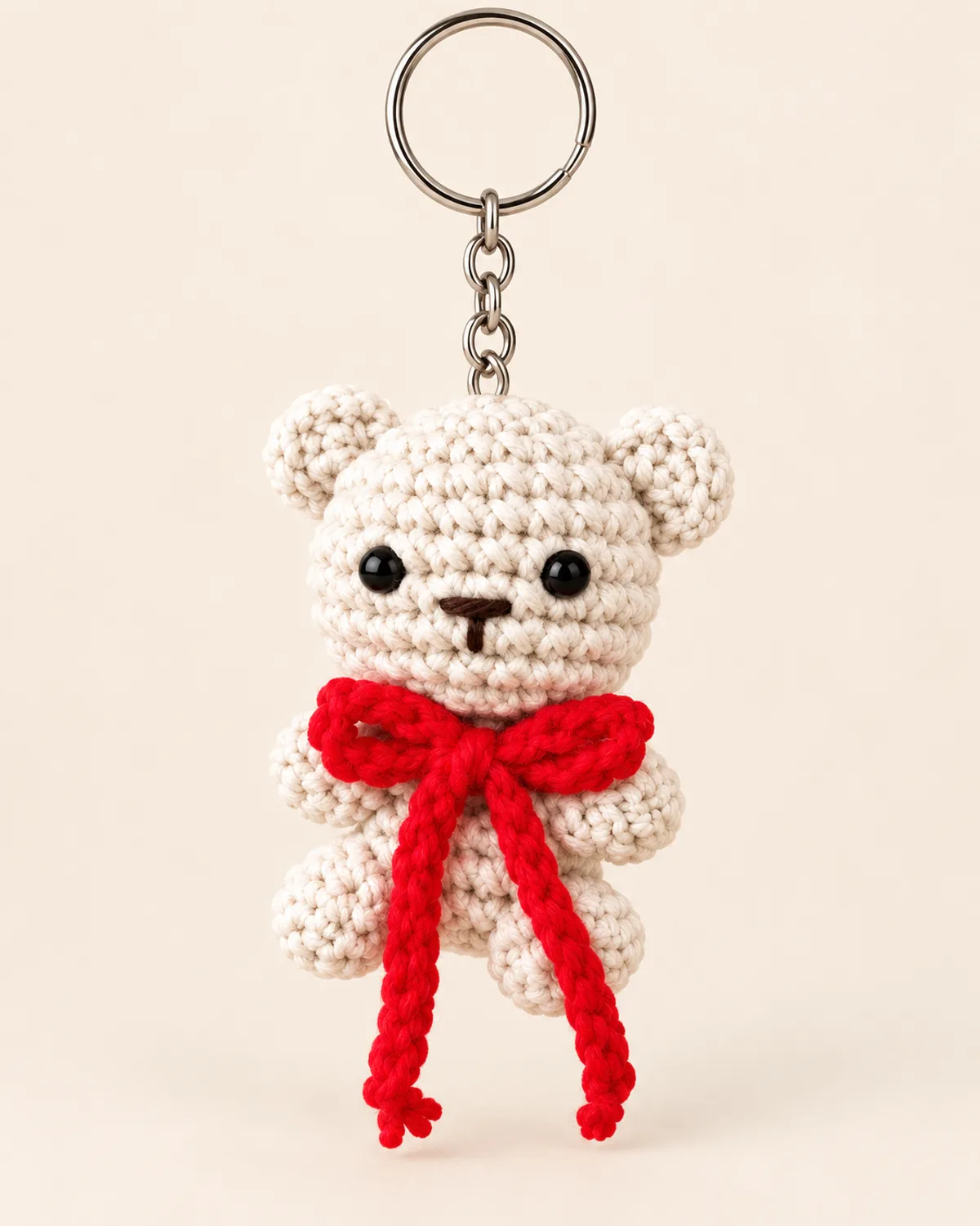 Teddy Bear Keychain, crochet pattern