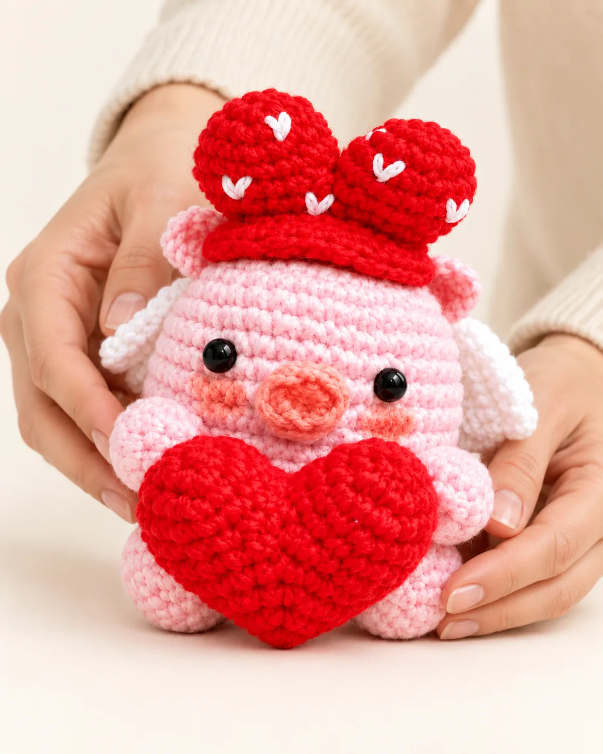 Valentine Piglet, alternate view in use