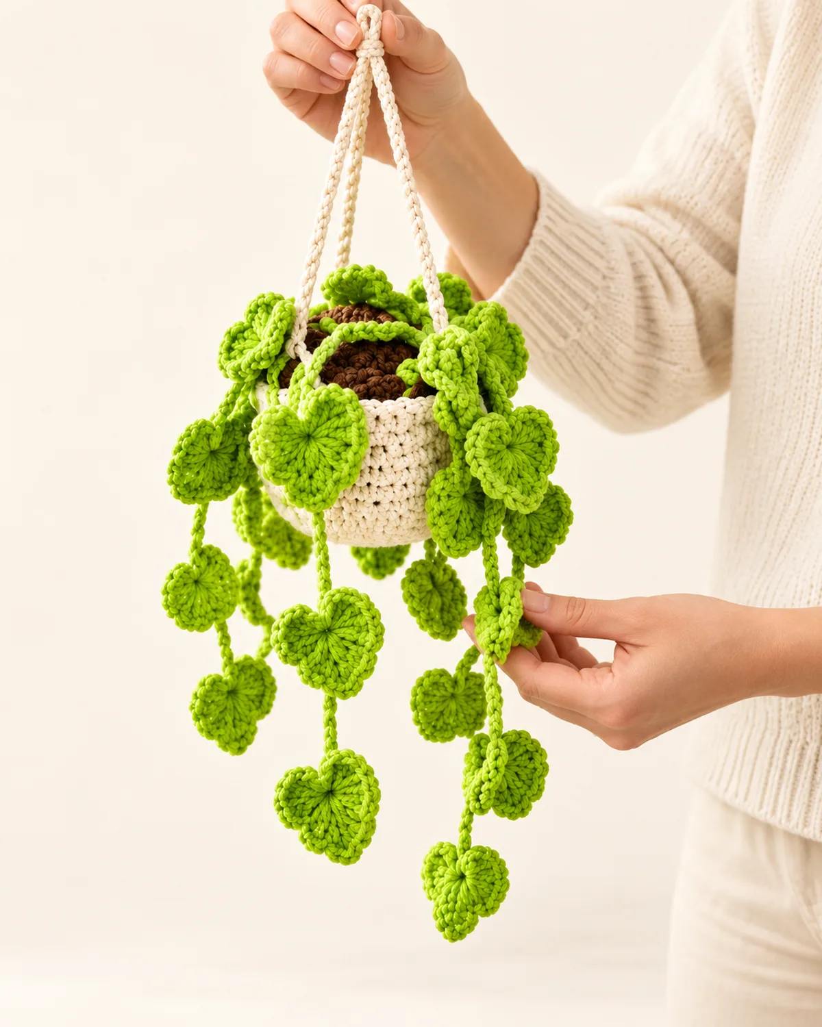 Hanging Plant, side three-quarter view in use