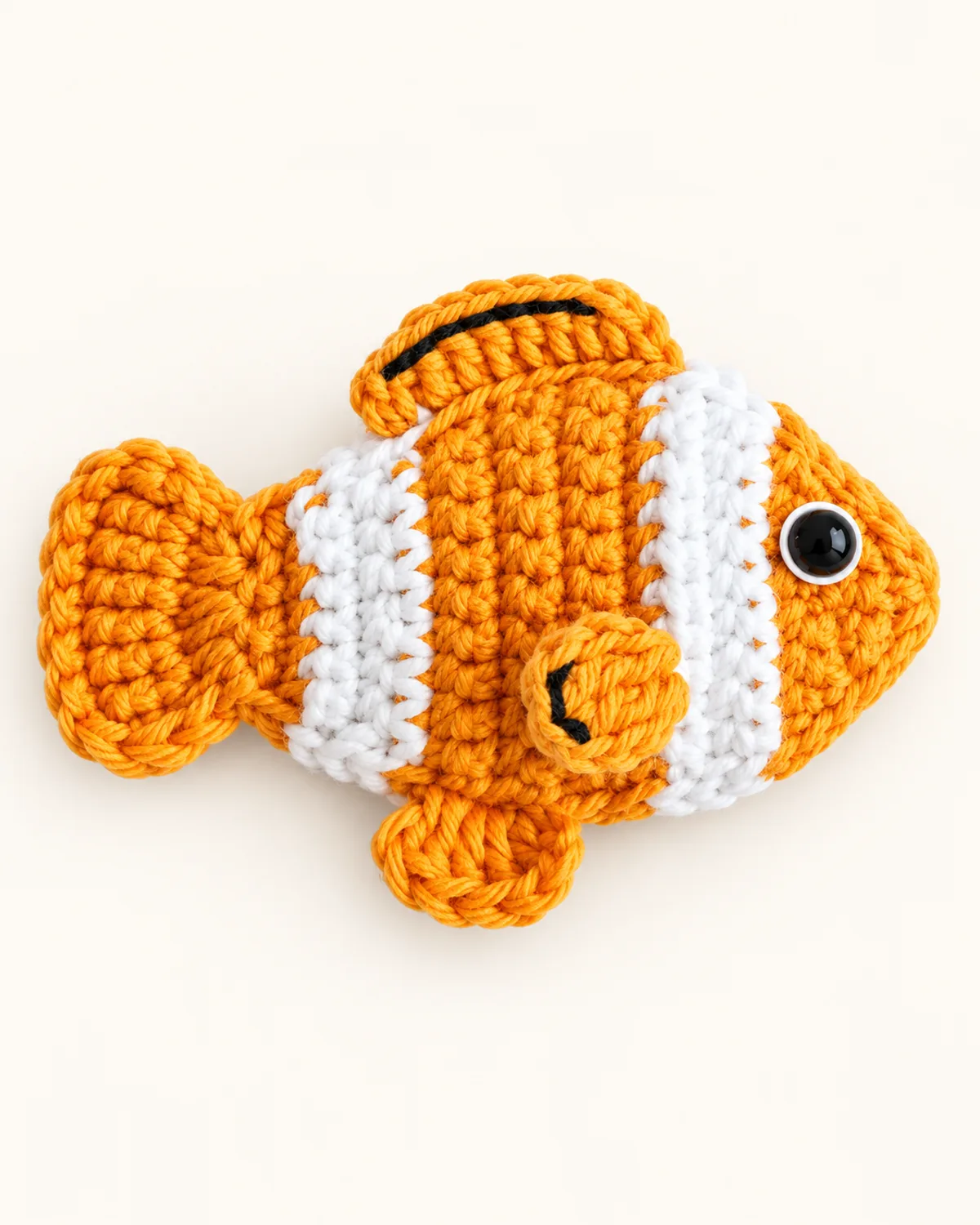Clownfish, finished product on a warm off-white background