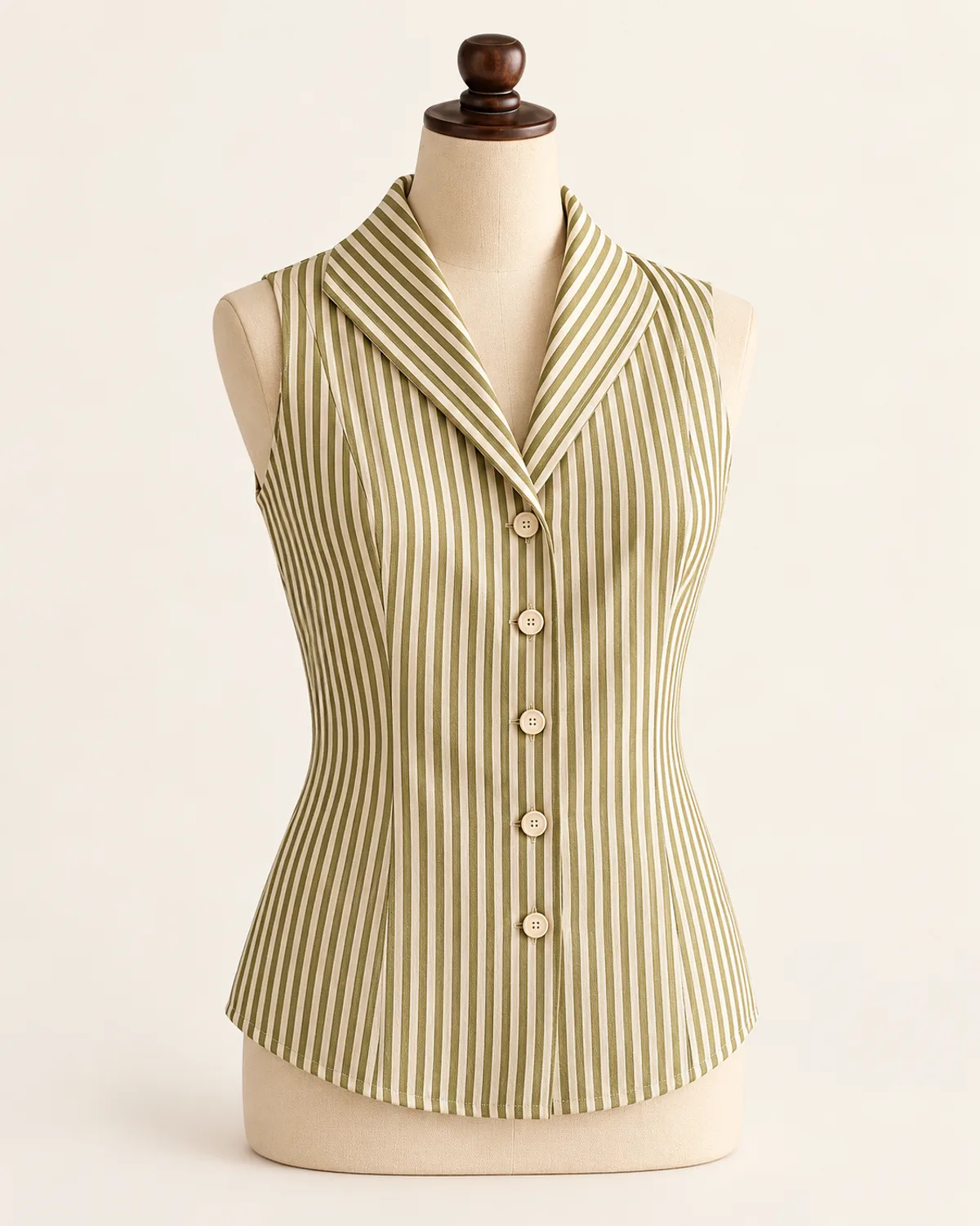 Sleeveless Shawl Collar Blouse, sewing pattern