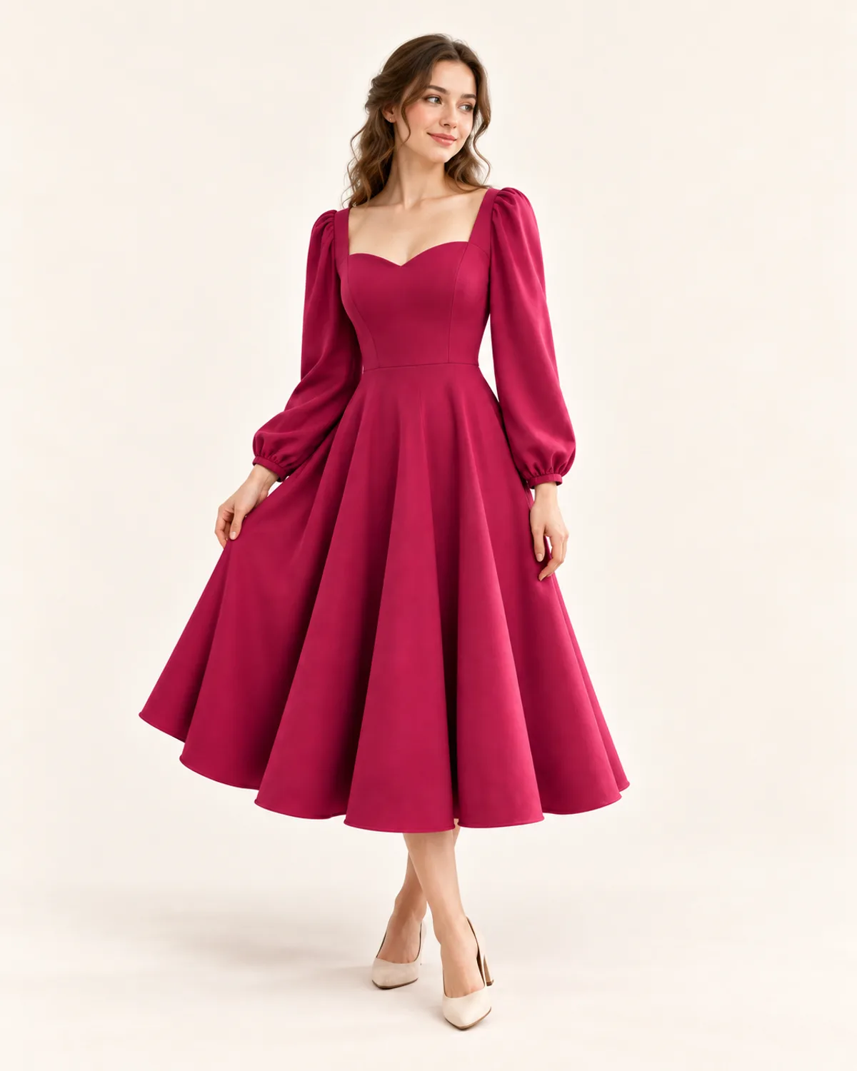 Sweetheart Dress, front three-quarter view in use