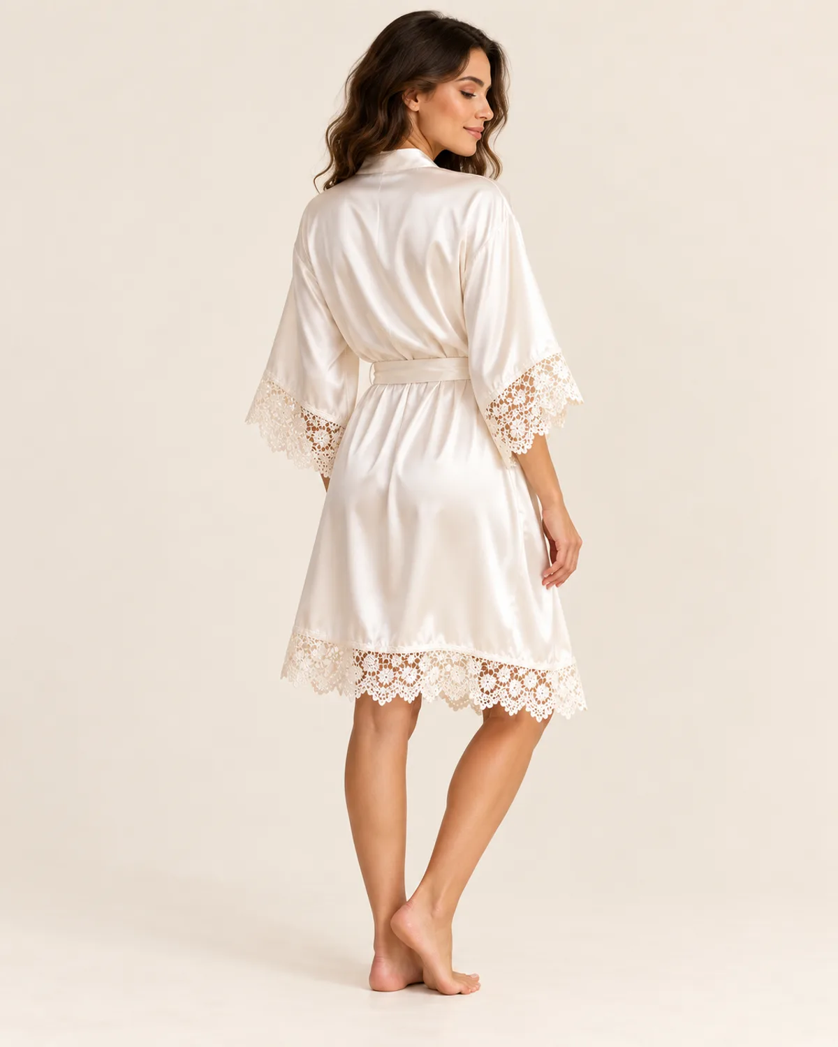Satin Wrap Robe, alternate view in use