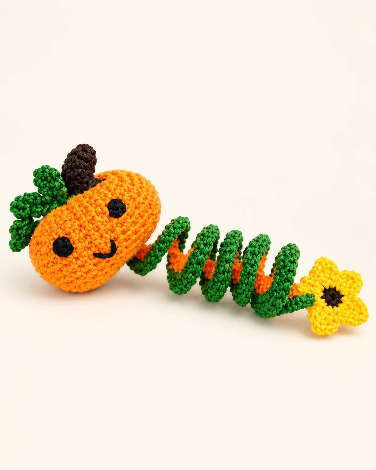 Pumpkin Spiral Wind Spinner, crochet pattern