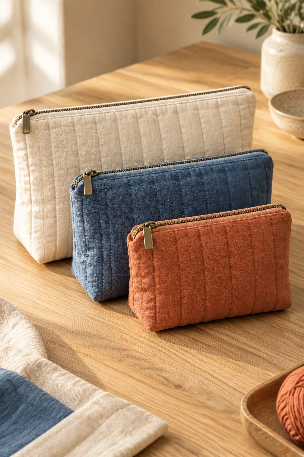 Quilted Zipper Pouch, sewing pattern